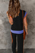 Color Block Detail Casual Two-piece Set